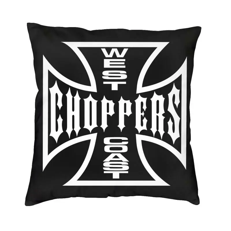 

West Coast Iron Cross Choppers Throw Pillow Case Home Decorative Fashion Cushions Cover for Sofa Square Bedding Pillowcase