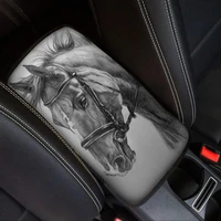 3d animal horse design car center console cover accessories comfortable car armrest cover mens car console cover