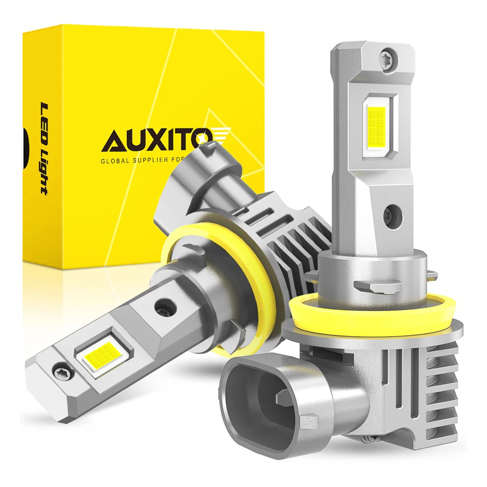 

AUXITO 2 шт. 16000LM H8 H11 светодиодные лампы для автомобильных фар с чипом CSP HB4 9006 H9 9005 HB3 светодиодные противотуманные фары супер яркие 6500K белые