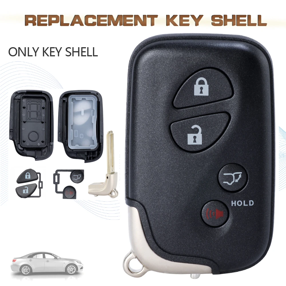 Дистанционный смарт-брелок KEYECU для автомобилей Lexus RX350 RX450h RX450 GX460 LX570 FCC:HYQ14ACX, 3 бутона + 1 кнопка для багажника внедорожника, 2009-2015