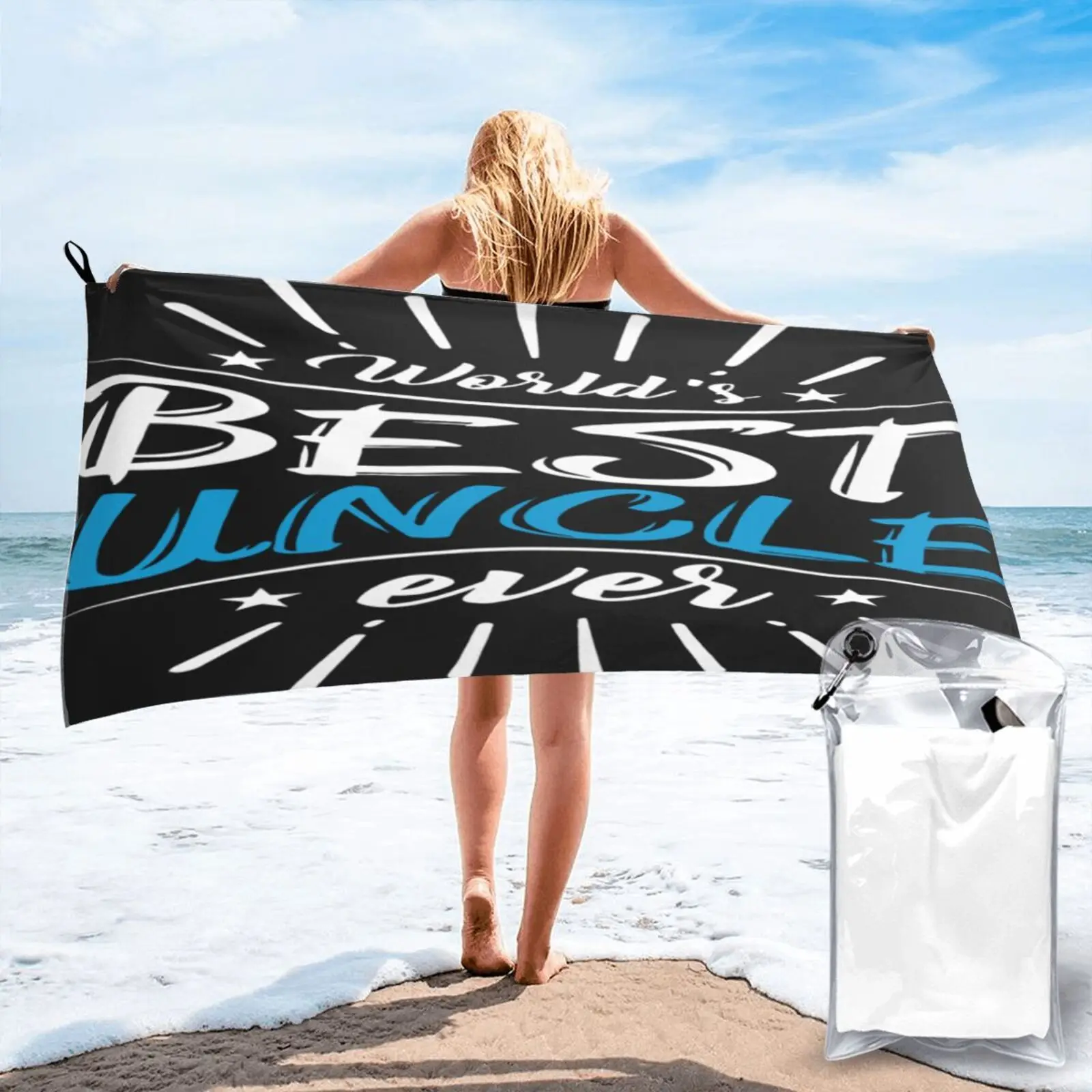 

Рождественский банный халат с изображением лучшего в мире дяди на день рождения, женская пляжная одежда для спа, пляжное полотенце для ванн...