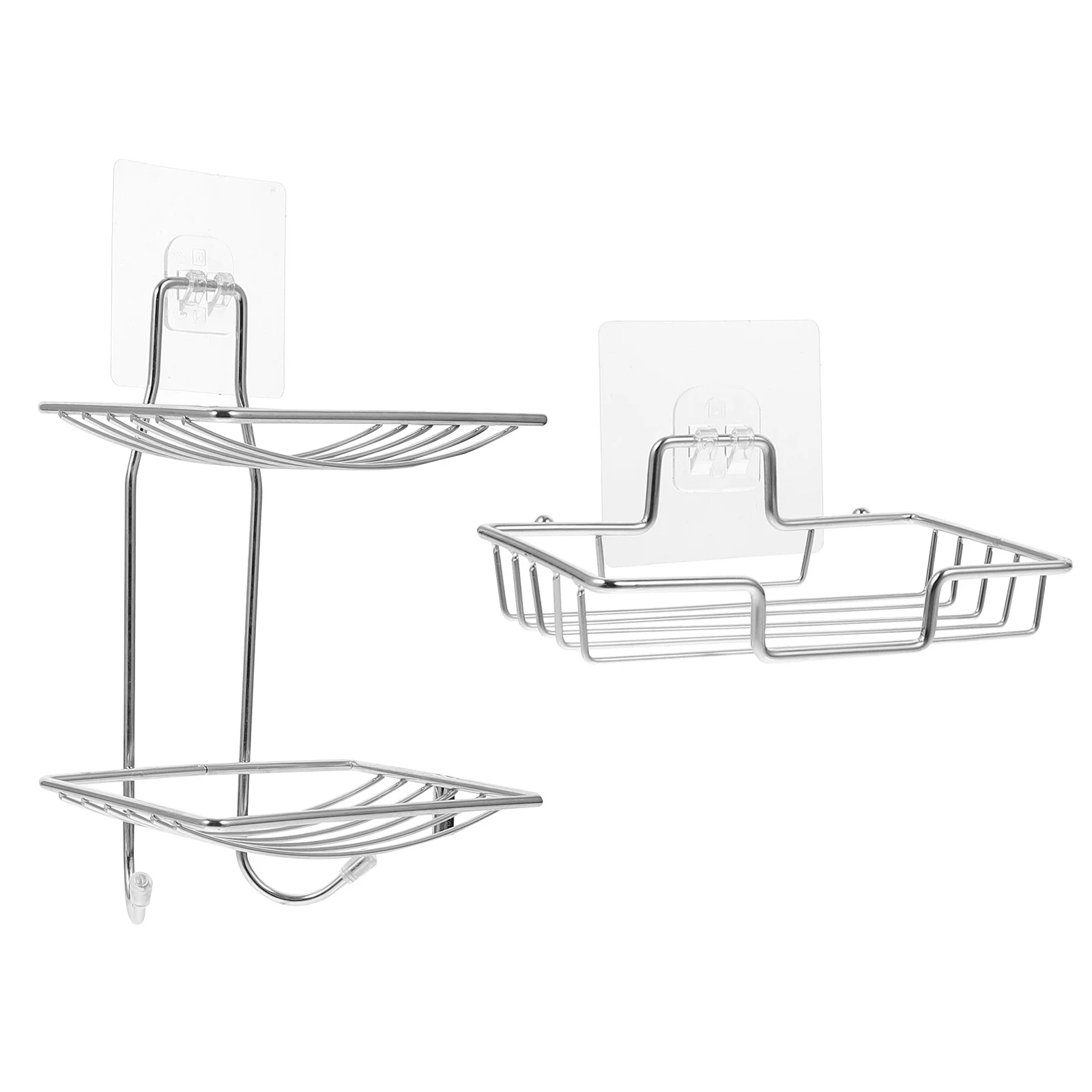 

Настенная дренажная стойка для мыла, 2 шт., двухслойные держатели для мыла с крючками