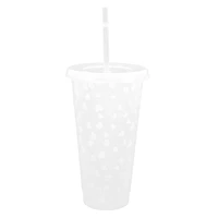 straw cup plastic water cup reusable plastic tumbler ice cold drinking cup color changing cups cold drinks cups