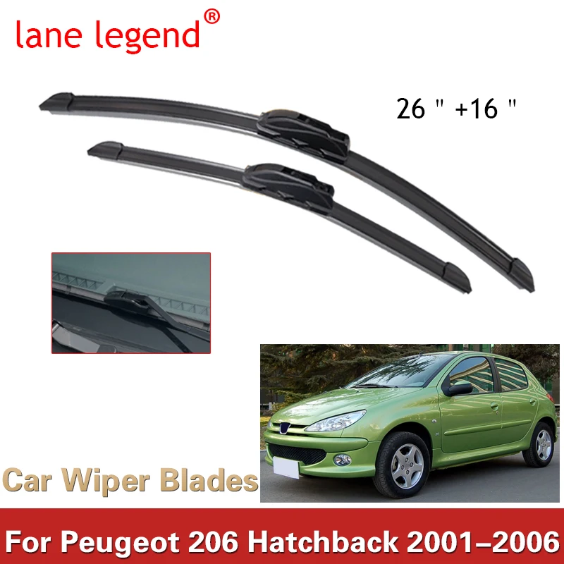 Набор щёток стеклоочистителя для Peugeot 206 хэтчбек 2001-2006 2002 2003 26 + 16 дюймов