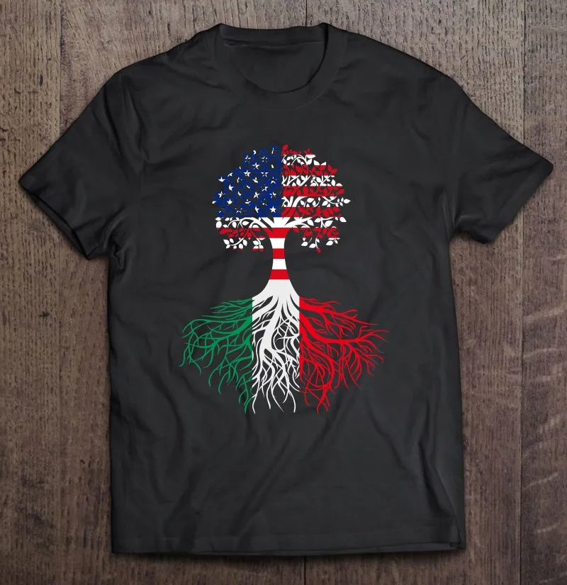

Футболка мужская хлопковая, дизайнерская рубашка с итальянскими корнями, с американскими и государственными корнями, Одежда большого разм...