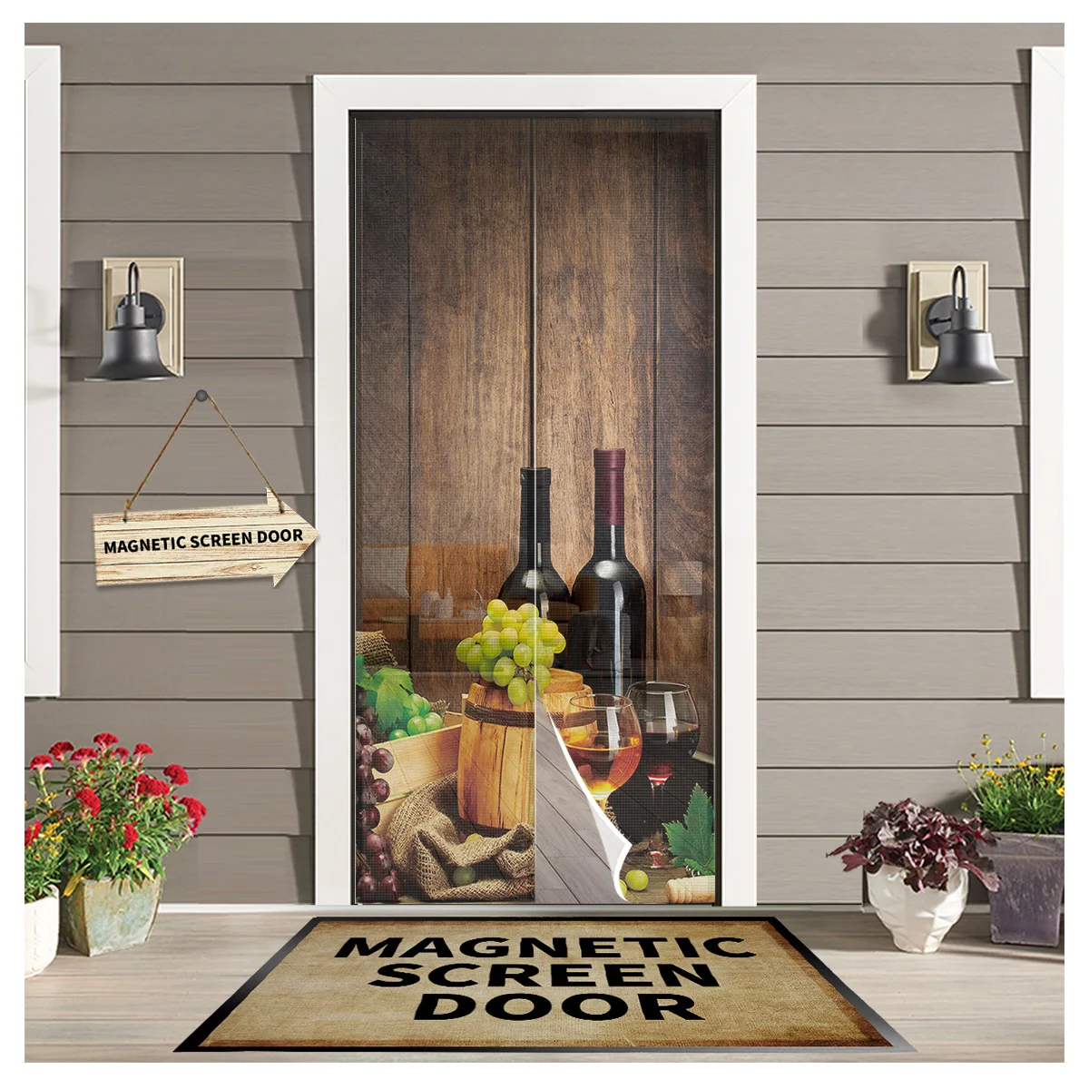 

Бокал для вина, фруктов, винограда, магнитный экран, дверная занавеска, гостиная, спальня, кухня, противомоскитная оконная занавеска