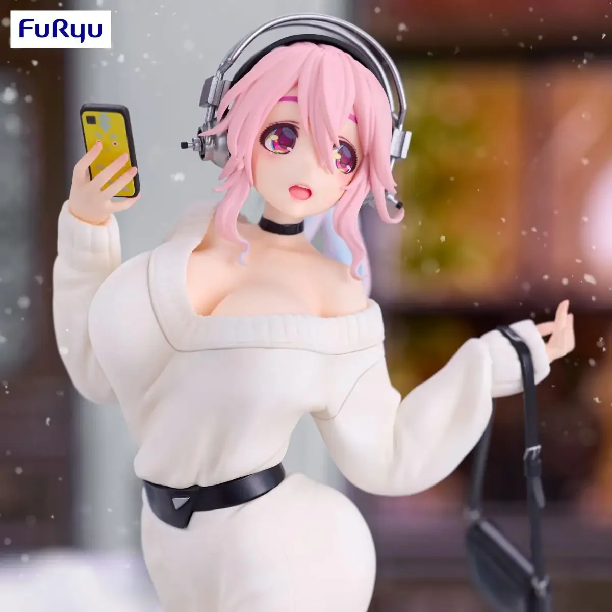 Фото Оригинальные фигурки FURYU SUPER SONICO Winter Memories из ПВХ, 21 см, аниме-фигурки, игрушки, коллекционные подарки для детей, украшение для рабочего стола №3