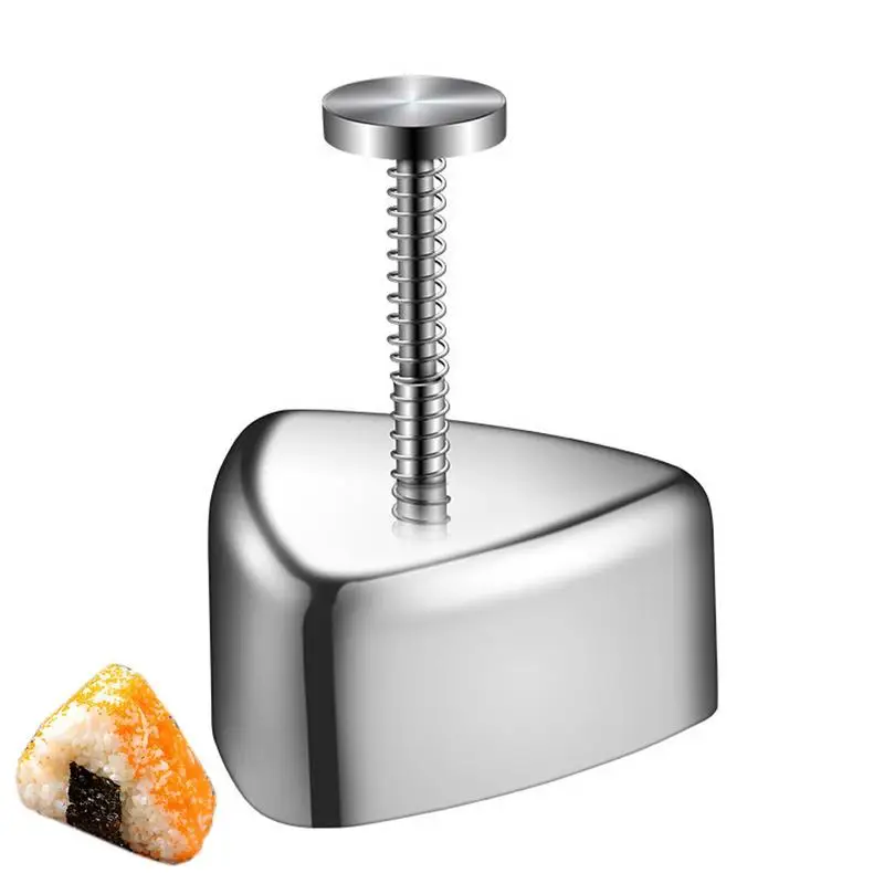 

Rice Ball Mold Rice Mold Musubi Maker Stainless Steel Classic Triangle Sushi Maker Spam Musubi Mold For Kids Lunch Bento And