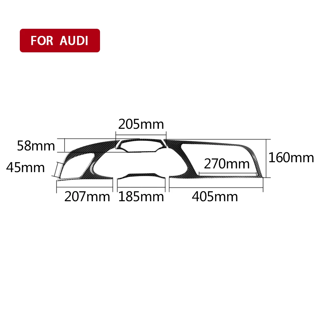 

Наклейка для салона приборной панели для Audi A5 RS5 S5 Coupe, аксессуары для спортивного заднего кабриолета, углеродное волокно