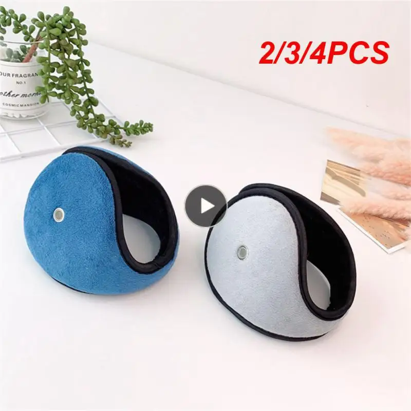 

2/3/4PCS Winter Outdoor Warming Earmuffs Men Women Ear Warm Protector Thicken Plush Winter Cycling Skiing Warm Fleece Earmuff