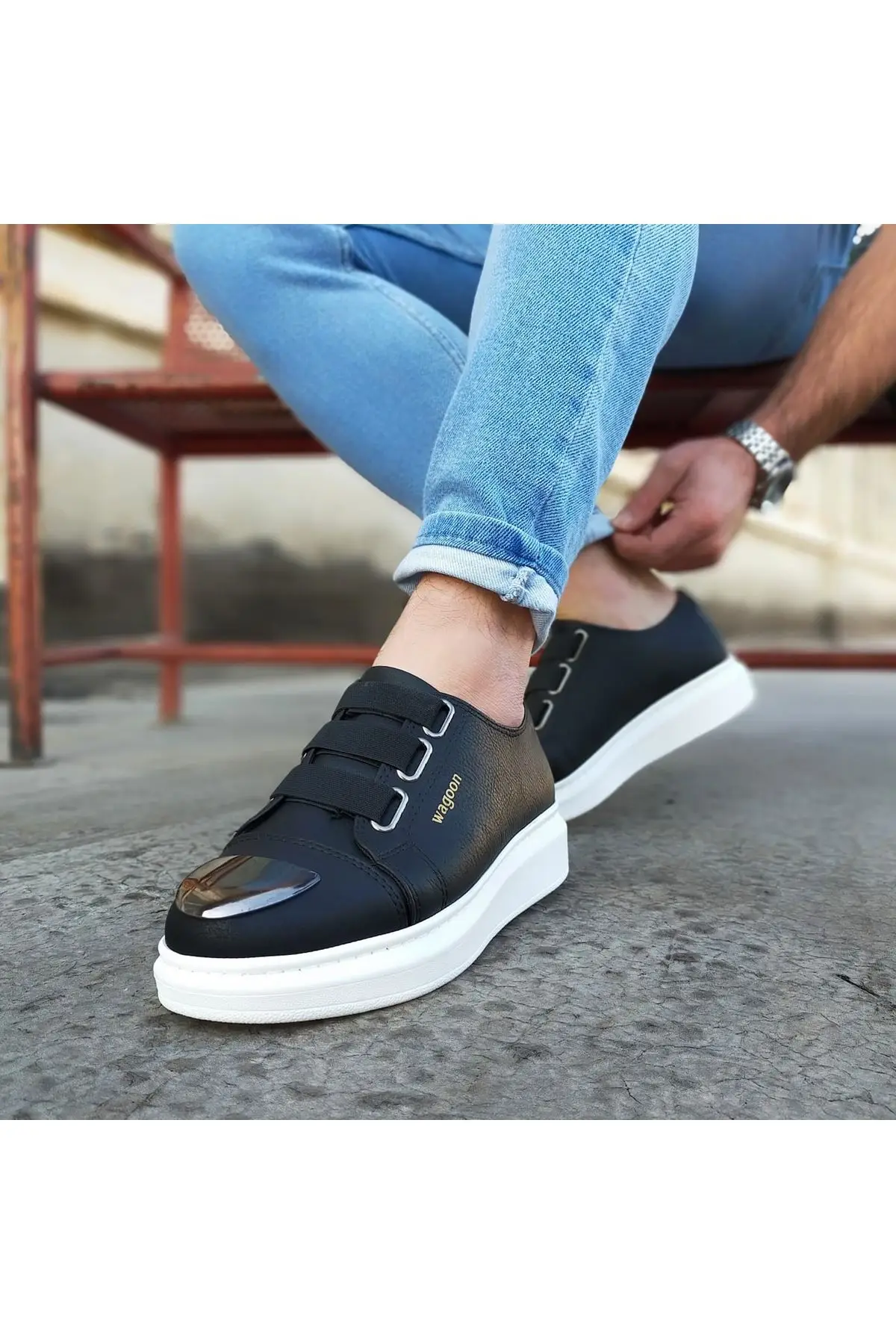 

Мужская повседневная обувь BveA Store, черная удобная повседневная обувь на толстой подошве для весны, лета и зимы, WG026D