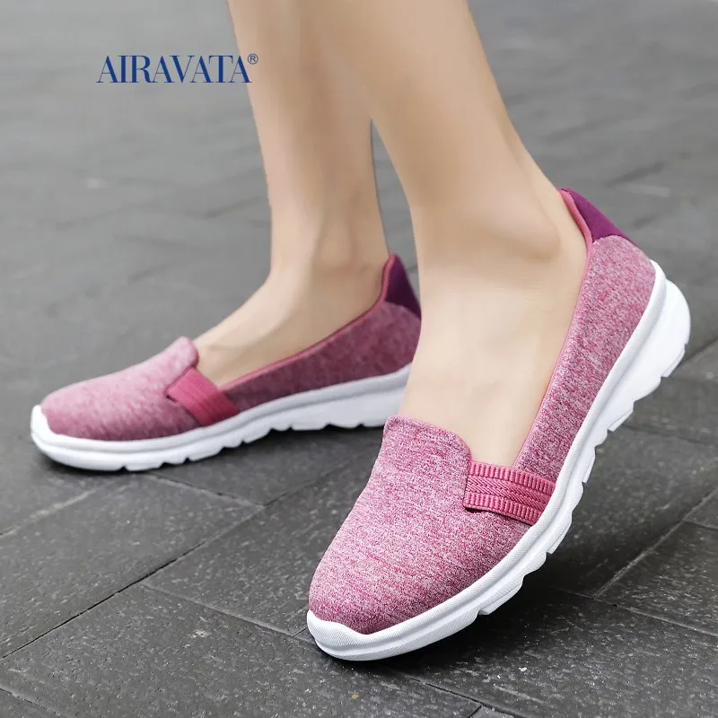 Women Casual Loafers Comfortable Breathable Walking Mesh Shoes Lightweight Mother Nursing Loafers