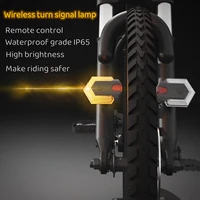 4 lamp remote control bicycle steering lamp usb charging wireless connection installation free detachable bike light tail light
