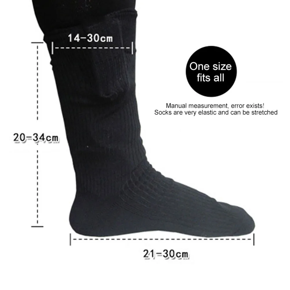 Winter Electric Heating Socks 3 Temperature Adjustable Remote Control USB Heated Socks Thermal Foot Warmer For Cycling Skiing