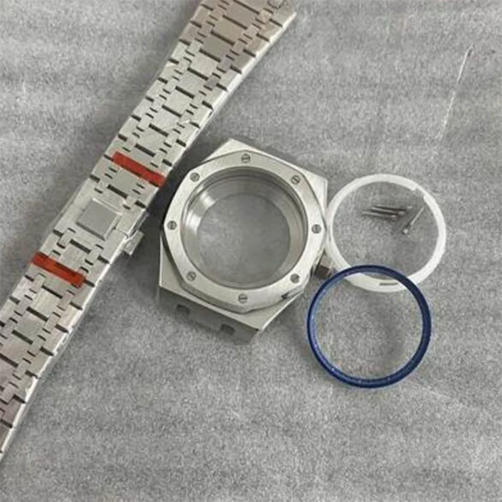 

Classic 41mm Men Oak Watch Case Sapphire Glass for NH35/ NH36/ 4R36 Movement DIY Parts Replace Strap Colorful Inner Ring