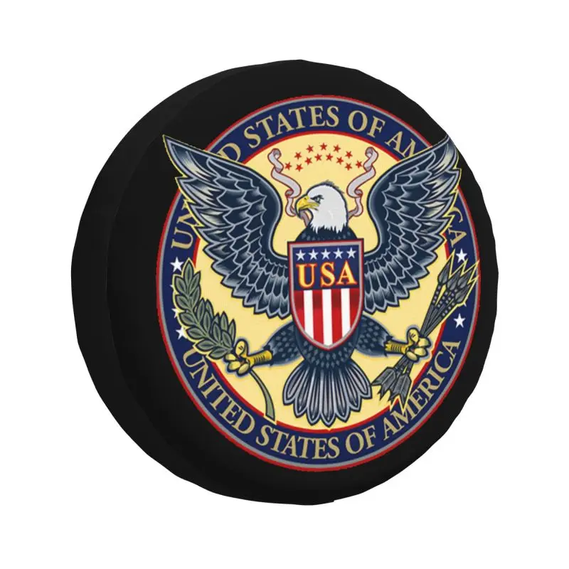 

American Flag USA Eagle Spare Wheel Tire Cover for Toyota RAV4 Prado United States Jeep RV SUV Trailer Vehicle Accessories