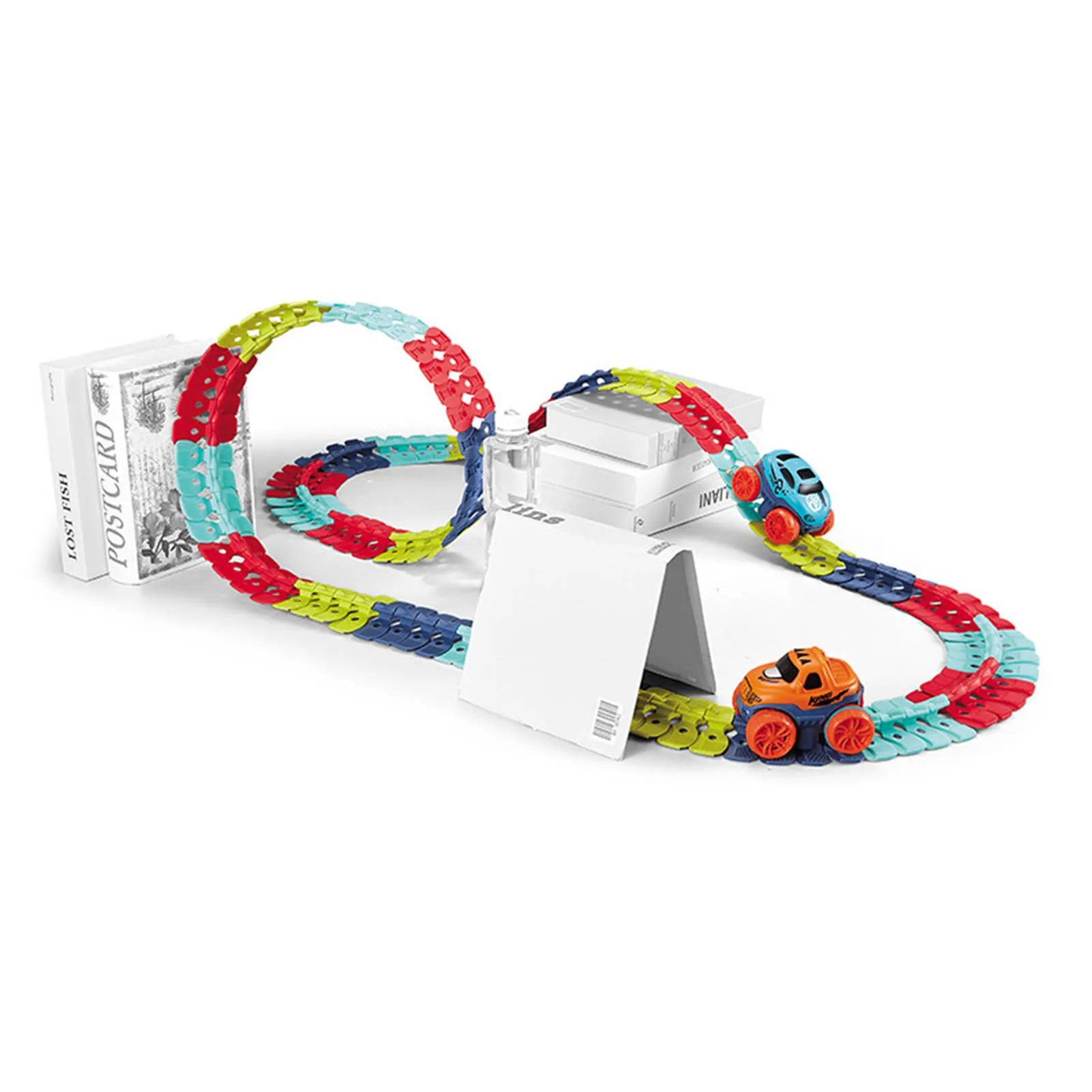 Железная дорога гоночный трек игровой набор развивающая Гибкая гоночная трасса