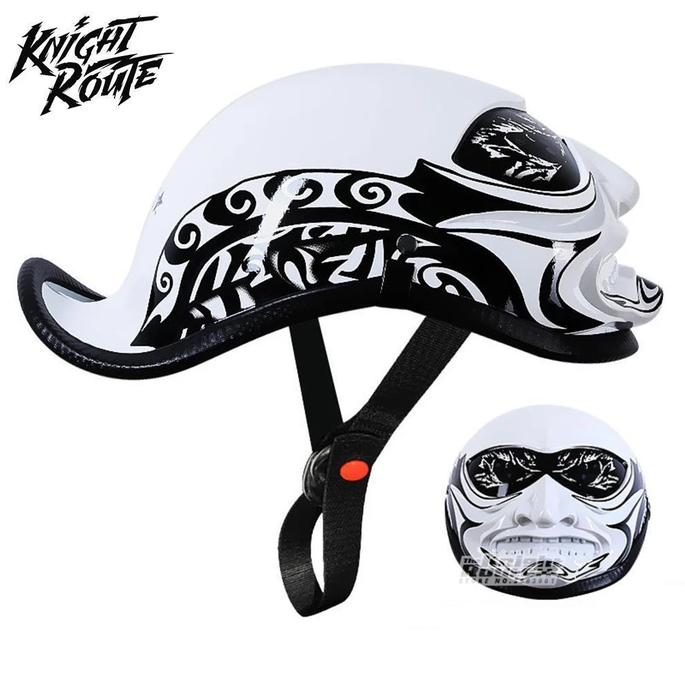 

Moto Helmet For Motorcycle Men's Motorcycle Helmet Women's Vintage Retro Electric Biker Helmets For Motorbike Cafe Racer