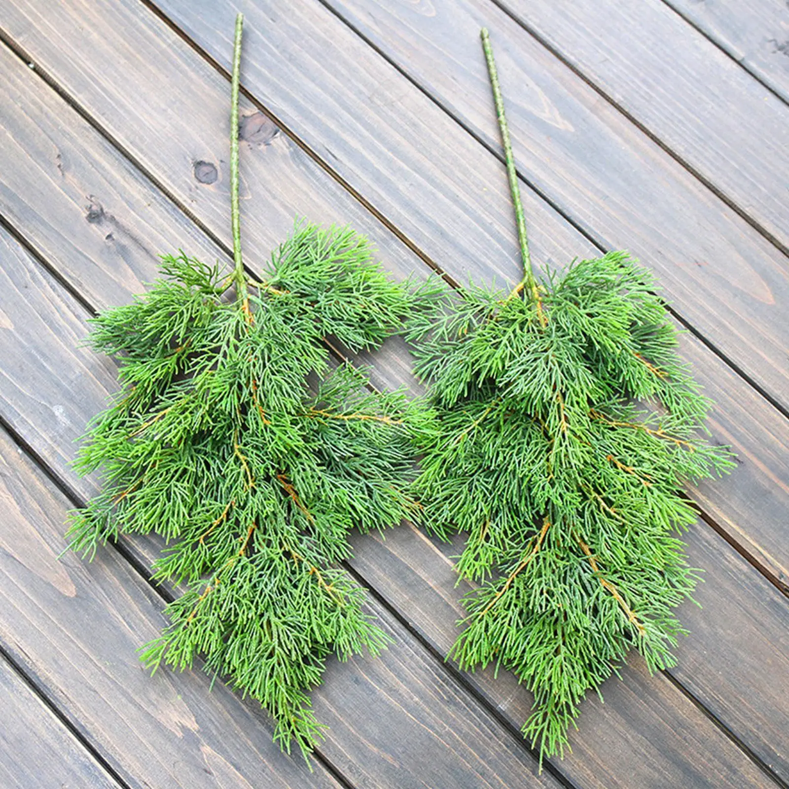 

Artificial Green Cypress Tree Leaf Pine Needle Leaves Wedding Home Decoration Christmas Branch Office Hotel G8f8