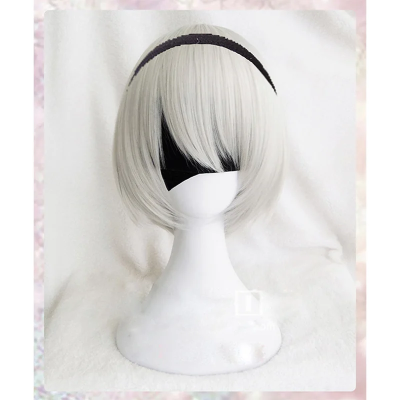 

High quality YoRHa No.2 Type B 2BYoRH 2A 9S 2B wig Cosplay Wig NieR:Automata Costume Play Wigs Costumes Hair +Wig Cap