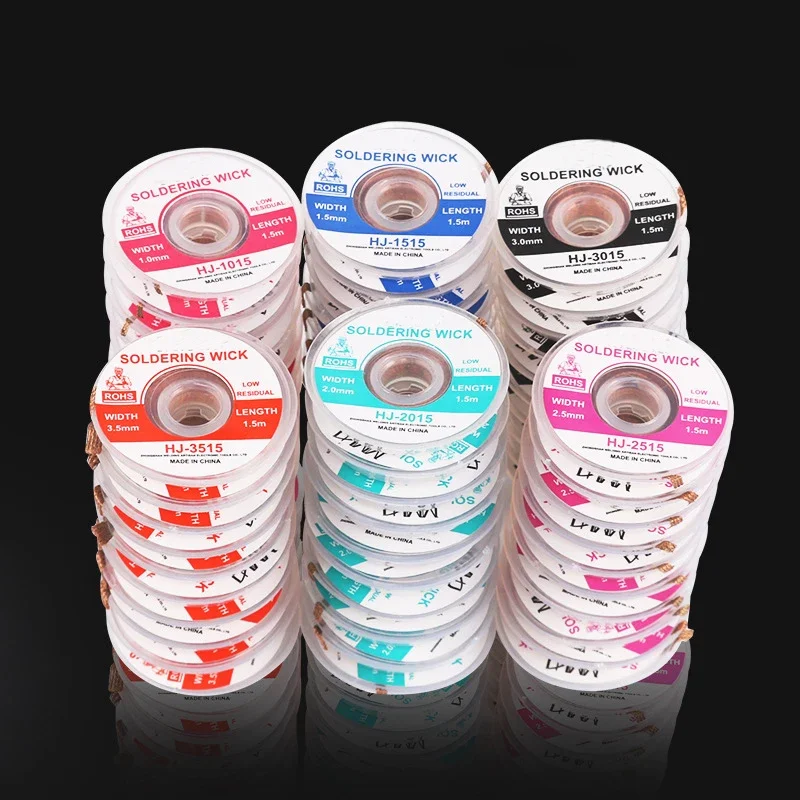 

Оплетка для удаления припоя, 1,5 м, 1 мм, 1,5 мм, 2 мм, 2,5 мм, 3 мм, 3,5 мм, 1/4 шт.