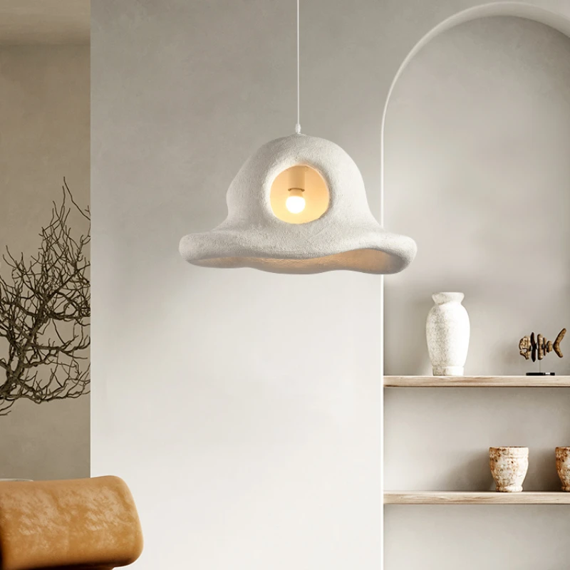 

Japanese Restaurant chandelier personalized hat lamp Nordic cream bar bedroom lamp