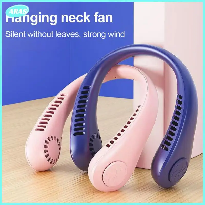

Outdoor Sports Sports Fan Lazy Leafless Ventilador Portable Hanging Neck Fan Ventilation System Mini Neckband Fans Usb Charging