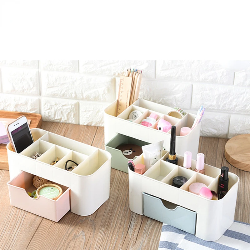 

Creative drawer type desktop storage box cosmetic finishing box desktop finishing small helper office storage box