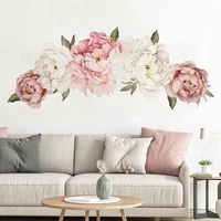 beautiful pink peony flowers wall stickers for kids room living room bedroom home decoration wall decal home decor baby nursery