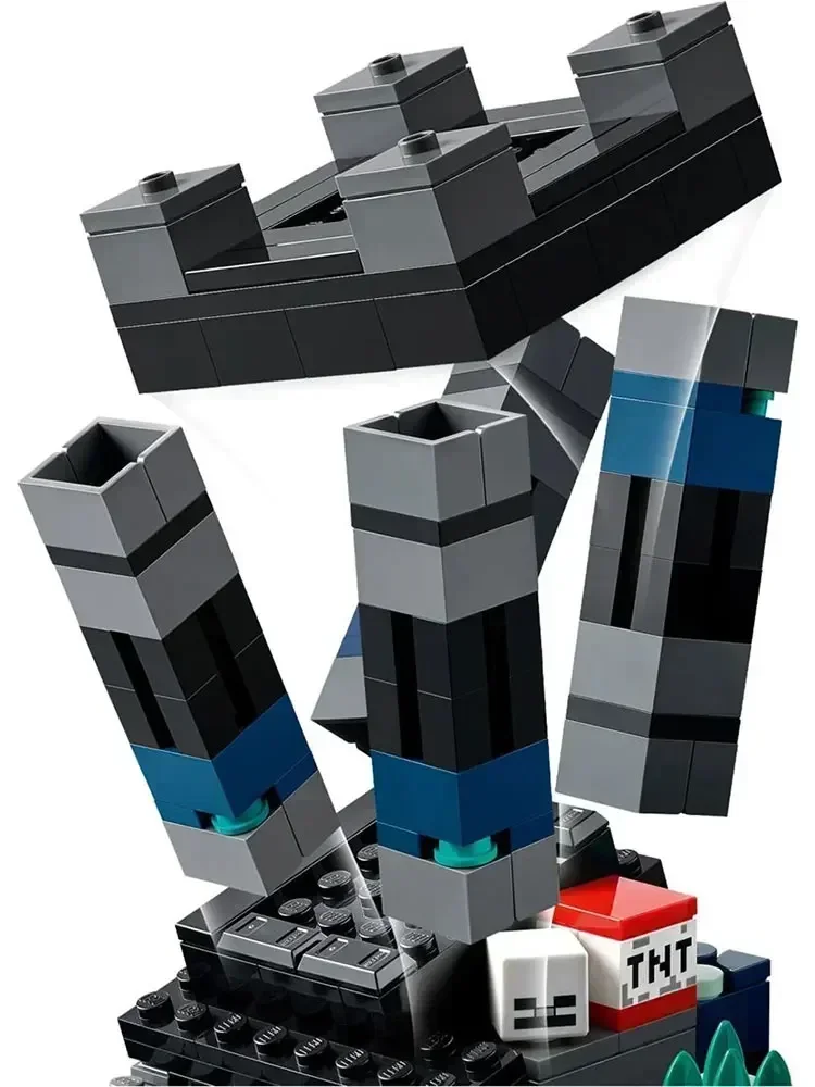 Строительные блоки Minecrafta Deep Dark Battle Ancient City Knight Sound Guard Village House 852 шт