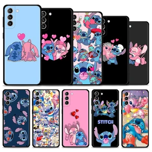 Phone Case For Samsung Galaxy S21 S20 FE S22 Ultra S10 S9 S8 Plus S10e Note 20Ultra 10Plus Coque Stitch and his girlfriend angel