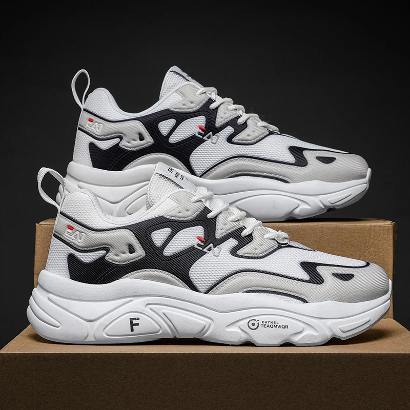 Men Sneakers Hot Sale Trendy Casual Chunky Shoes Damping Anti Skid Height Increasing Thick Sole Sports Shoes for Men