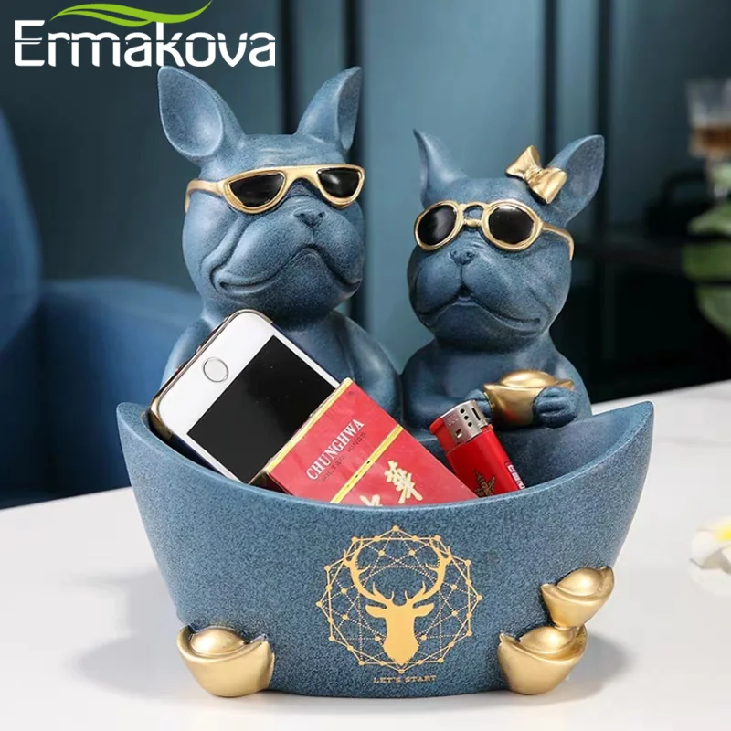ERMAKOVA креативная полимерная статуя возлюбленного бульдога собаки Скульптура