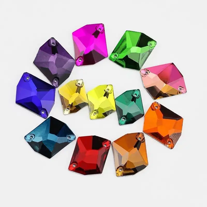 

Multicolor AB Sew on Rhinestone Glass Crystal Cosmic Sew on Stone Flatback Botton For Weding Dress Decoration