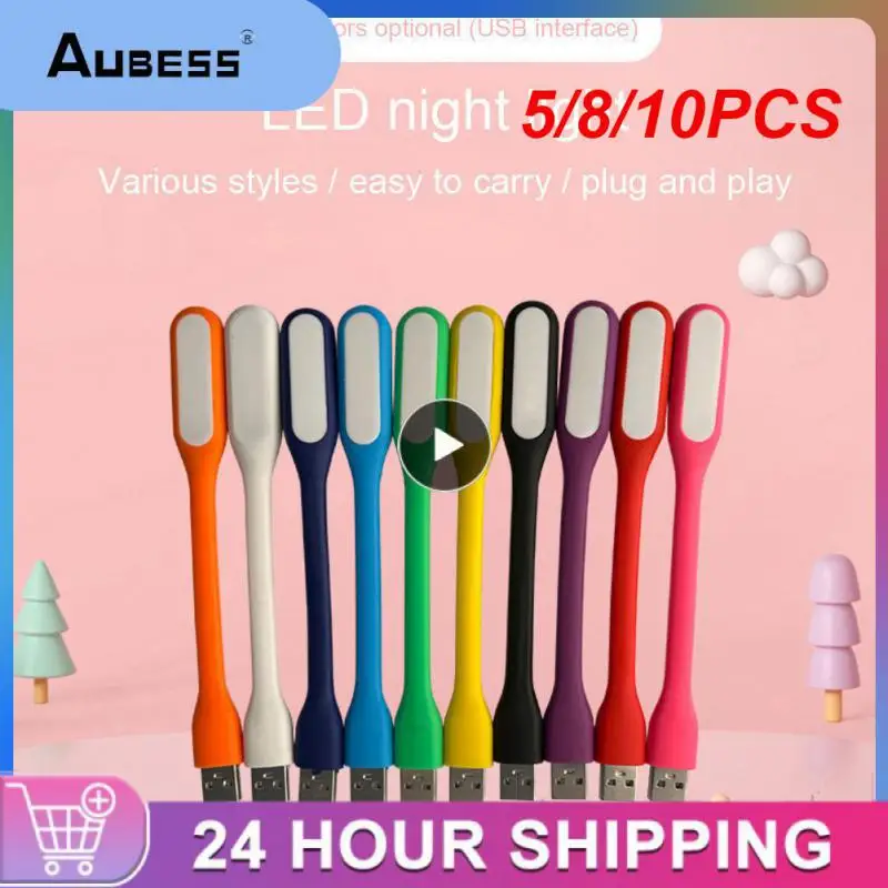 

5/8/10PCS Mini Portable Usb Led Light Hot Sale Light Lamp Foldable Laptop Lamp Creative Night Lamps Wholesale Protect Eyesight