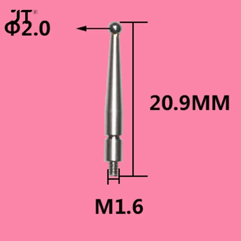 

M1.6 Thread Tungsten Steel Dial Indicator Probe Contact Points For Dial Test Indicator 2mm Carbide Ball Dial Accessories M1.6