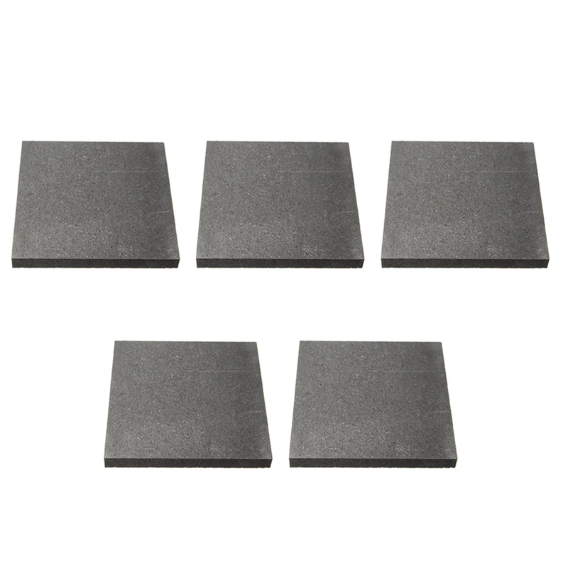 

5 Pcs 100X100x10mm 99.9%Pure Graphite Block Electrode Rectangle Plate