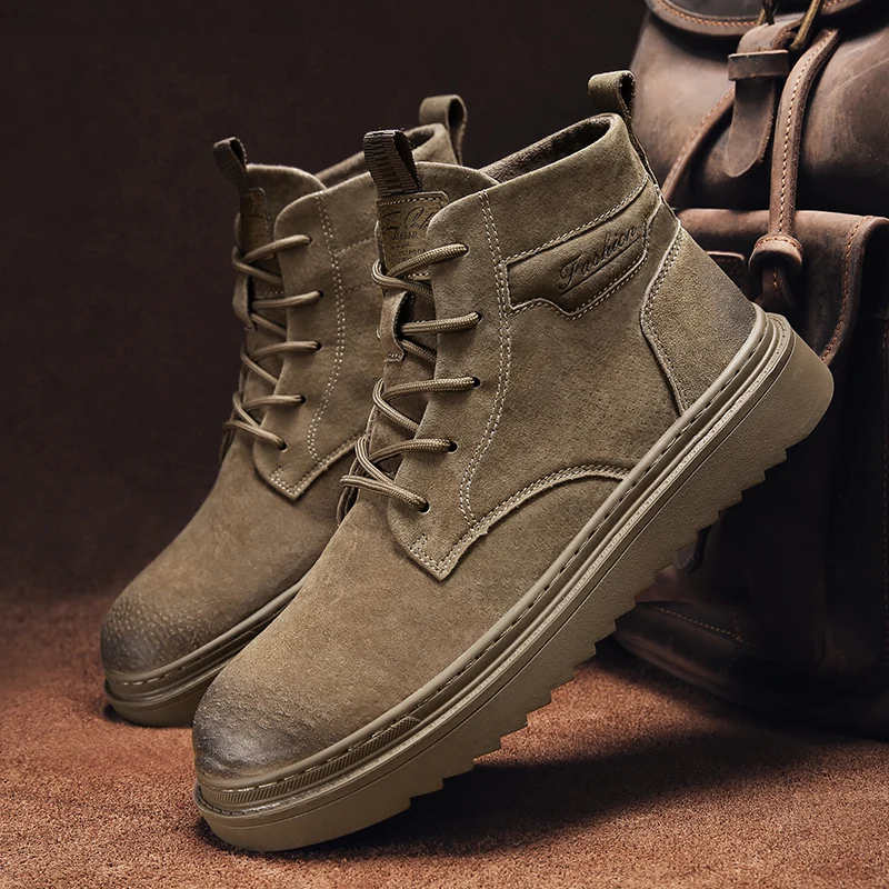 GR-M8188 MARTIN BOOTS WALKING SHOES MEN'S HUNTING BOOTS TACTICAL SHOES DESERT COMBAT ANKLE LEATHER MOUNTAINEERING SHOES