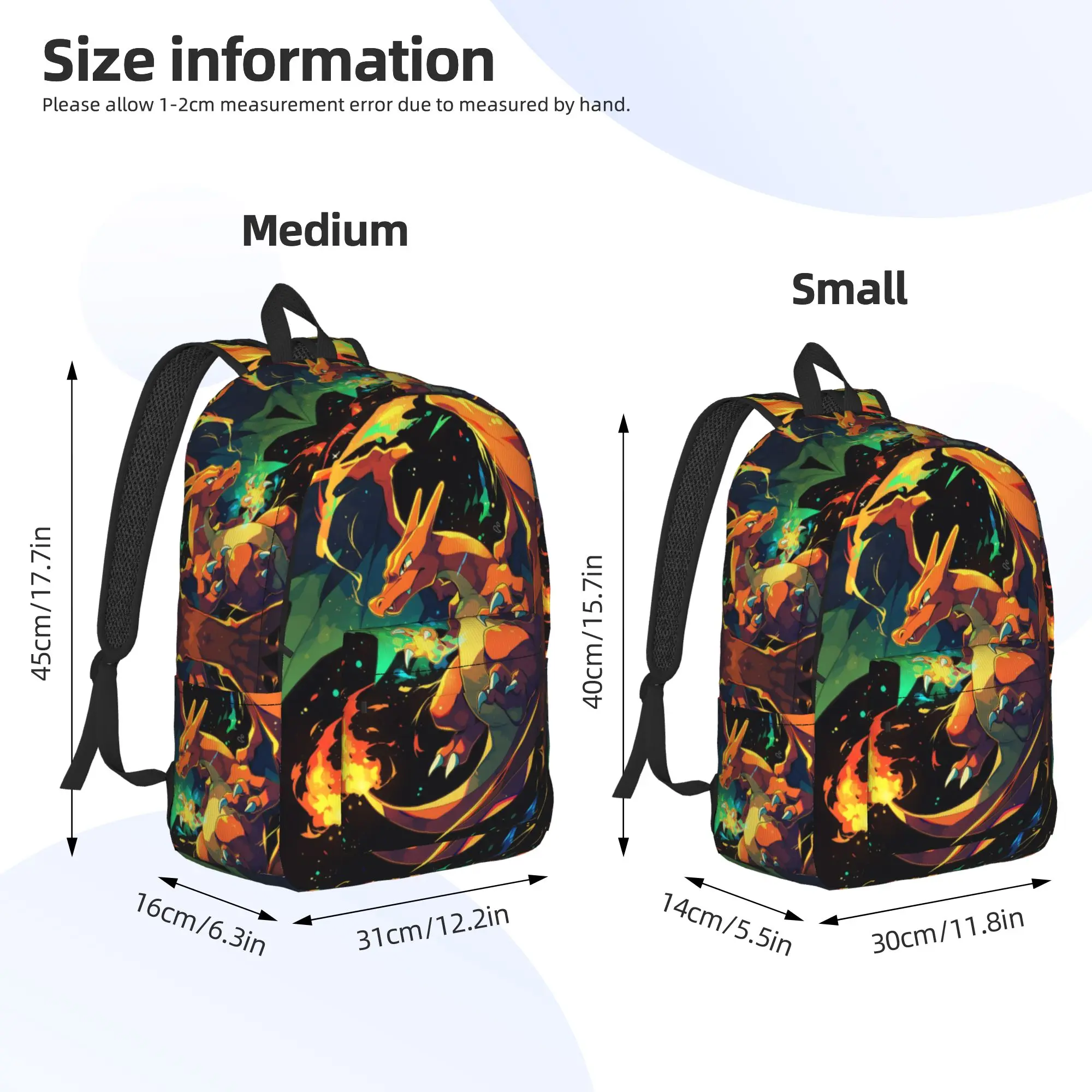 Фото Модный рюкзак Pokemon Charizard Mochilas, супер качество, для работы, офиса, ретро, моющийся, рюкзак в стиле ретро №4