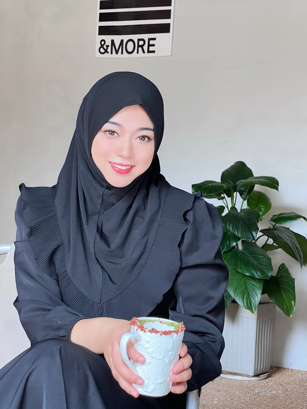 Малайский пуловер тюрбан однотонный с кристаллами льняной шарф Женский хиджаб