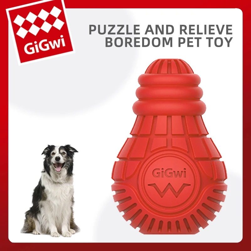 

GiGwi Pet Toy Leaking Ball Fun Light Bulb Molar Ball Toys Chewers Interactive Rubber Teeth Cleaning for Medium Large Dogs Toy