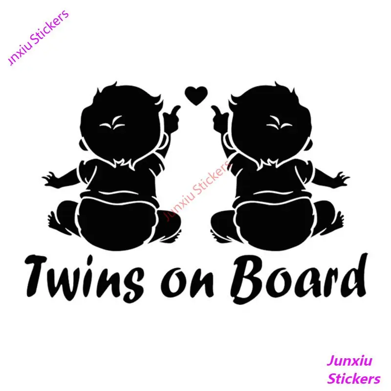

Car Sticker Decals Twins Baby on Board Funny for Bumper Window Motorcycle Waterproof Auto Accessories Interior KK14*13cm