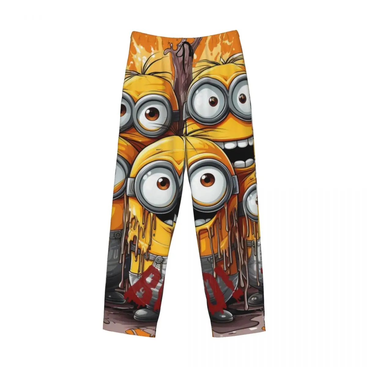Штаны в виде миньонов под заказ Мужская одежда для сна с завязками и карманами