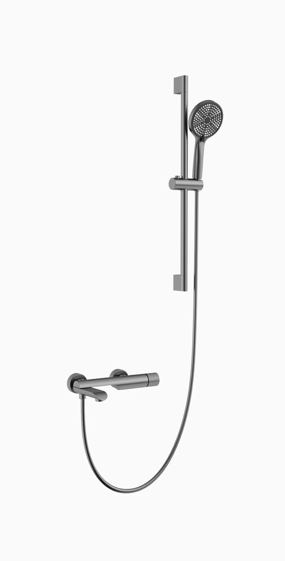 

Tuqiu душевой набор для ванны, горячий и холодный серый смеситель для душа в ванной комнате, хромированный складной смеситель для душа для ванной комнаты с выдвижной штангой, латунь