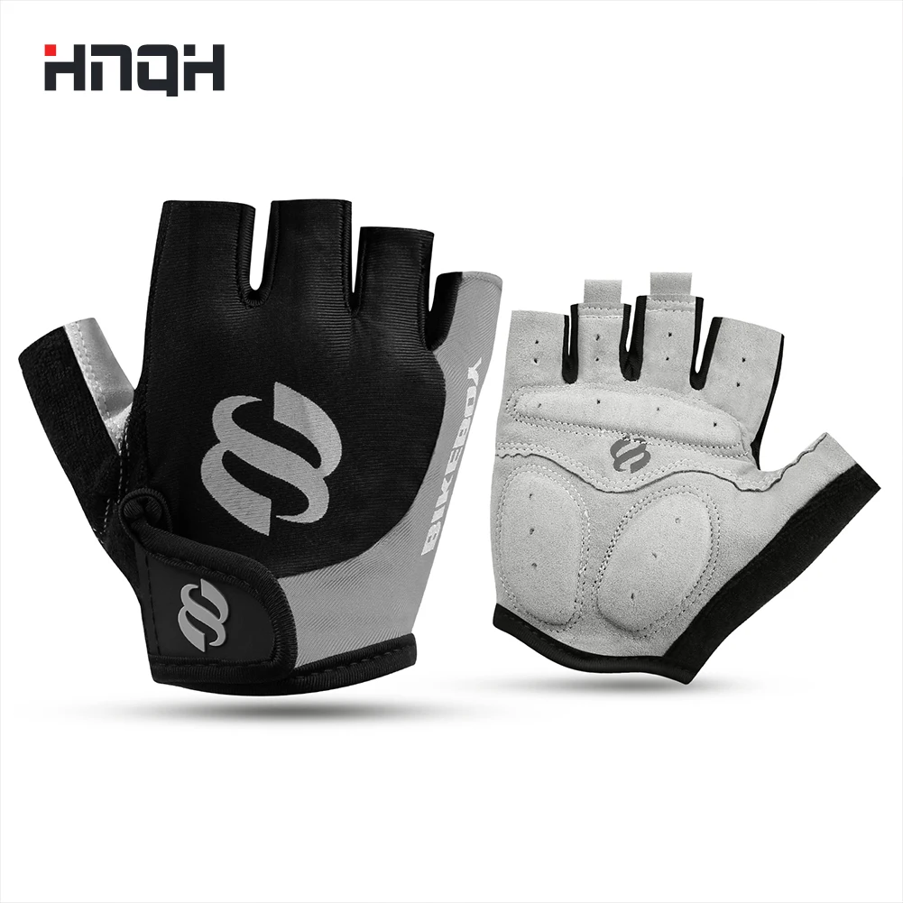 HNQH Half Finger Cycling Gloves Anti-Slip Anti-sweat Bicycle Left-Right Hand Gloves Anti Shock MTB Road Bike Sports Gloves