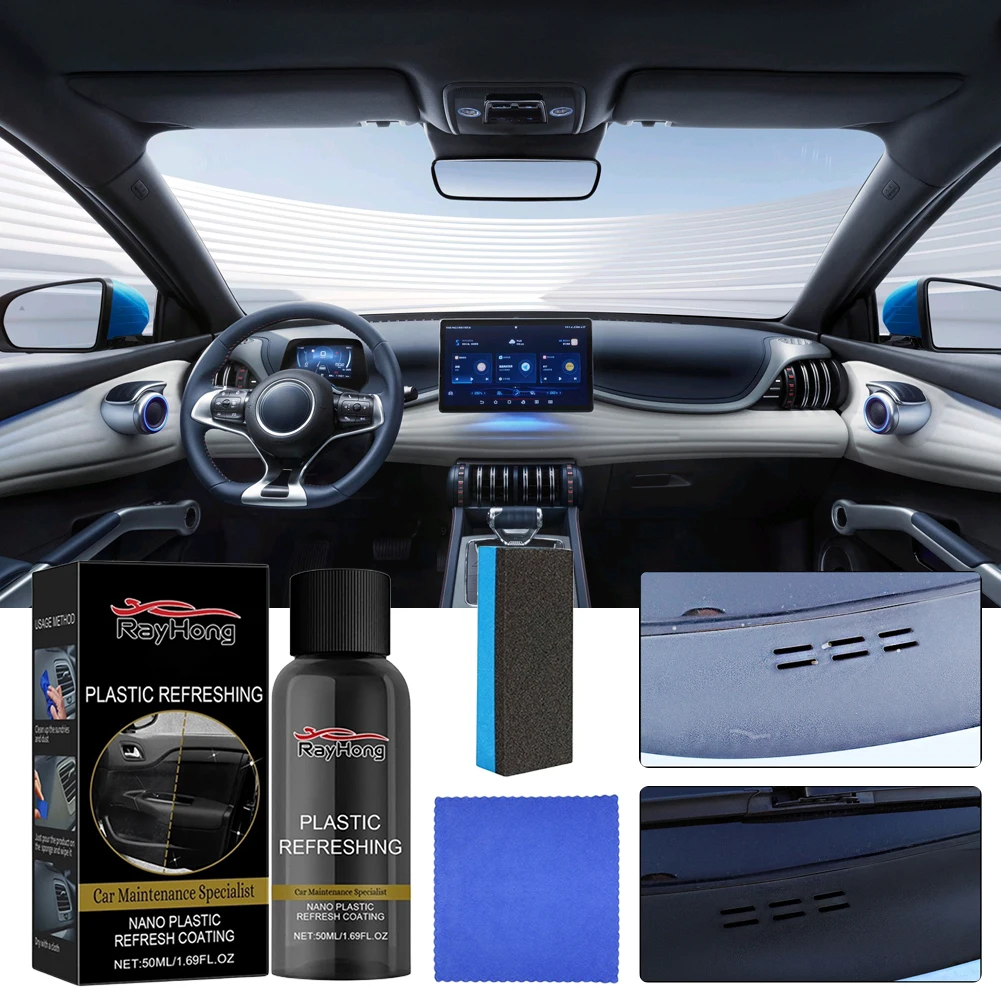 50 мл средство для освежающего покрытия пластмасс полировки и ремонта пластика