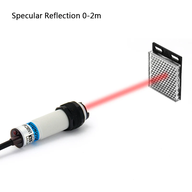 

E3F Specular Reflection Photoelectric Sensor Proximity Switch Infrared Sensor AC Infrar Sensor M18 Detection Distance 0-2m NPN