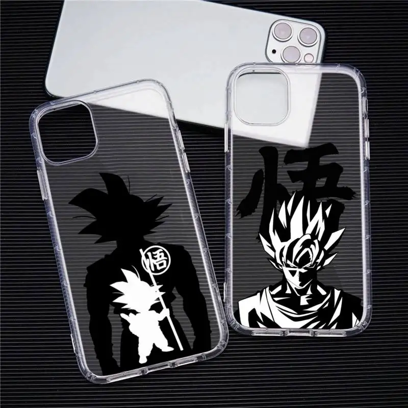 

Anime Dragon Ball Z Son Goku DBZ Phone Case Transparent For iphone 13 12 11 Pro Max Mini XS Max 8 7 Plus X SE 2020 XR cover