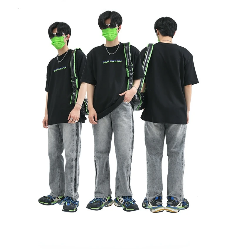 Men's Jeans Vintage Straight Casual Jeans Y2k Pants Straight Casual Hip Hop Men Clothing Brand Jeans Aesthetic Men Clothing