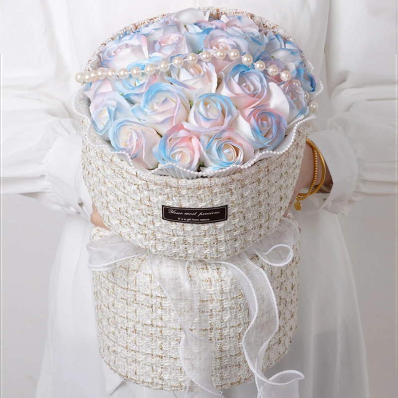 

Букет мыльных цветов, креативная Роза, искусственный цветок, искусственный готовый букет, украшение на день рождения, свадьбу, вечеринку, по...